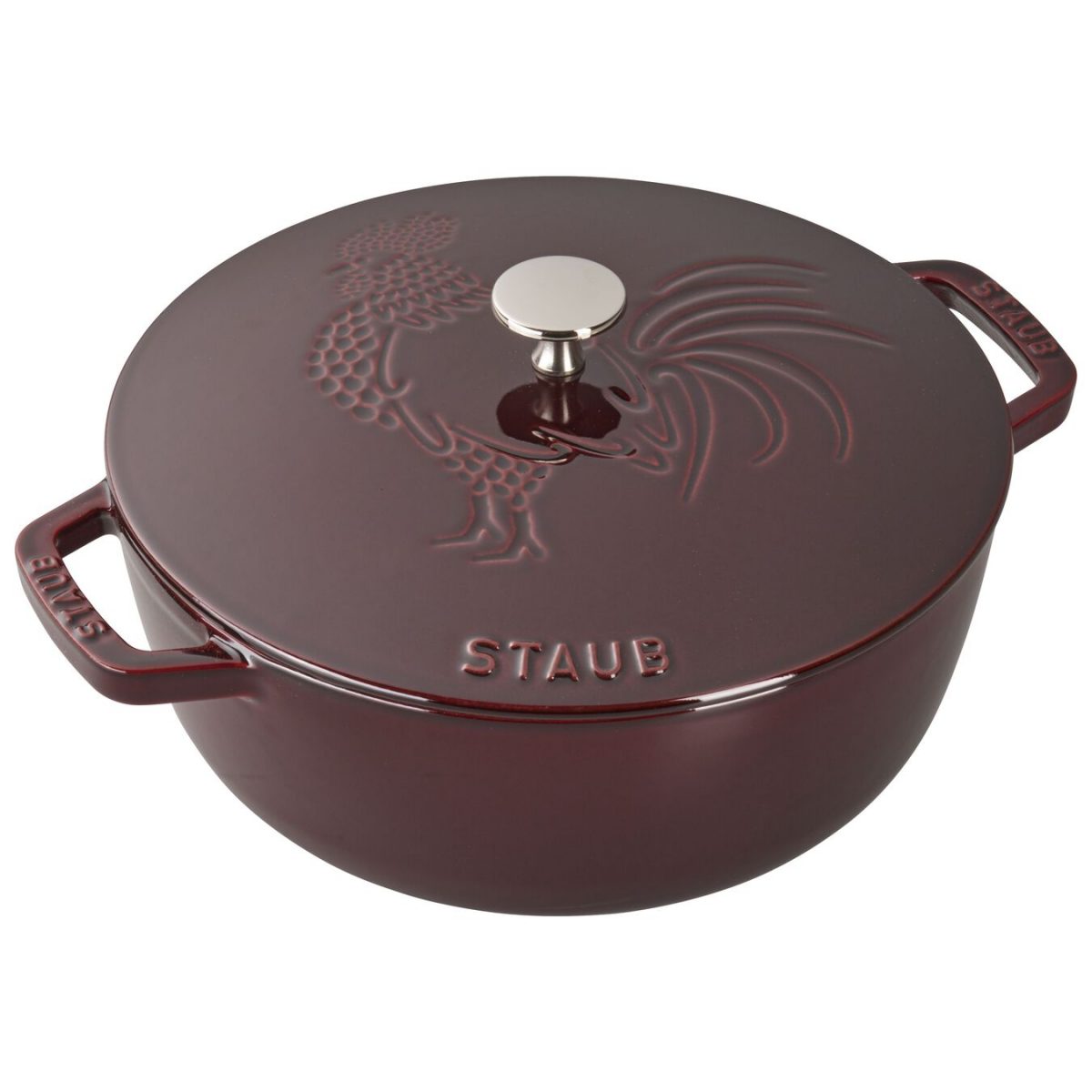 Staub Cast Iron Rooster Cocotte 24 cm 8