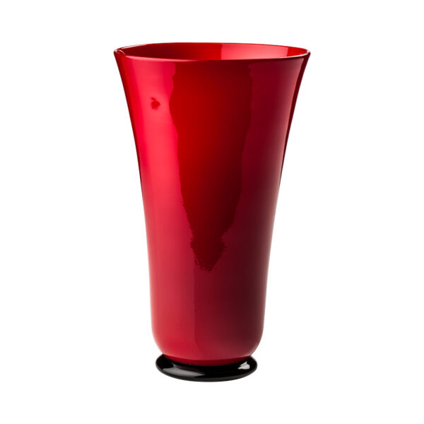 VENINI Vase Années Trente Rouge H31